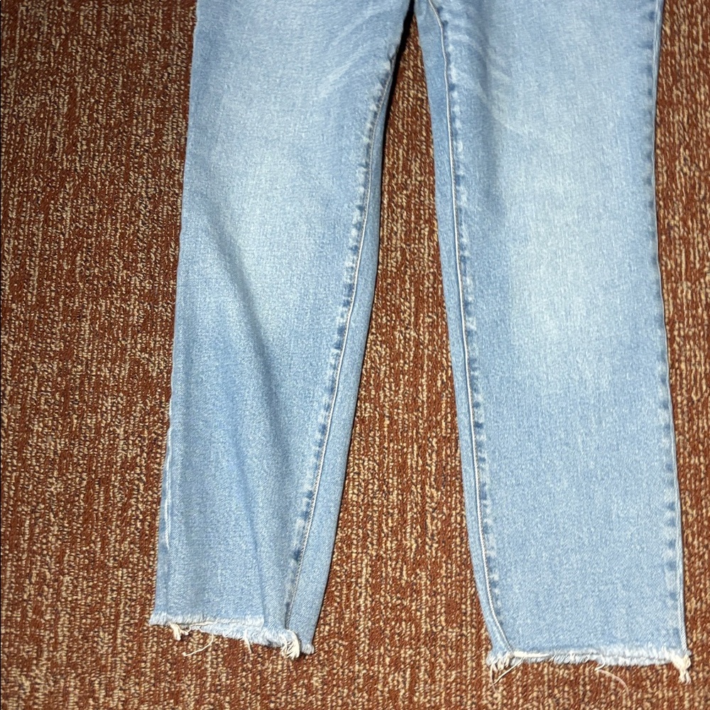 J crew button fly medium/ light wash straight cropped leg denim women’s 30 - Picture 6 of 16